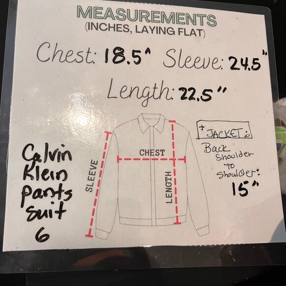 Calvin Klein Gray Women’s Pants Suit 6 Wide Leg Career Business Preppy Designer - Picture 2 of 11